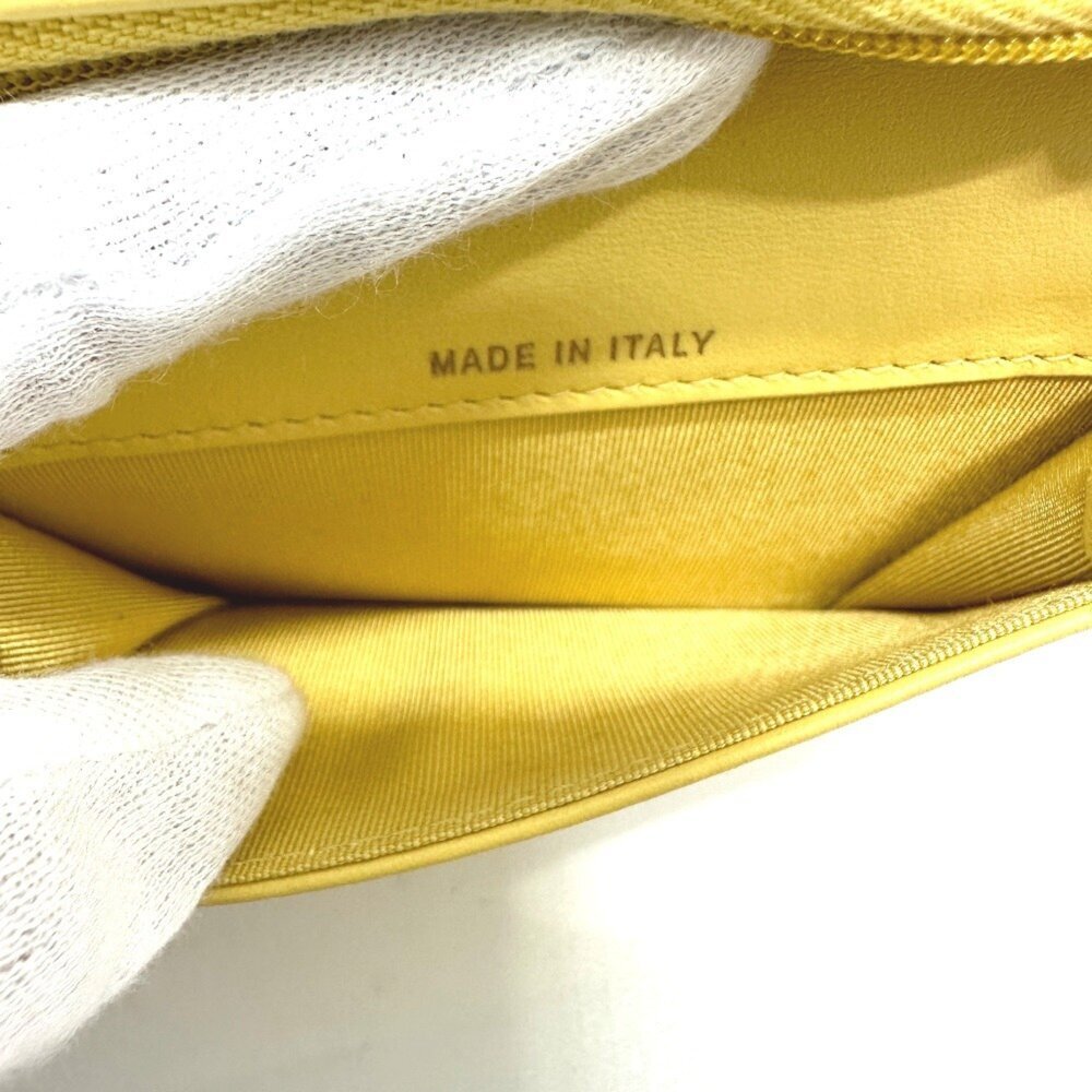 CHANEL Authentic Yellow Caviar Leather Logo Wallet - Picture 14 of 16